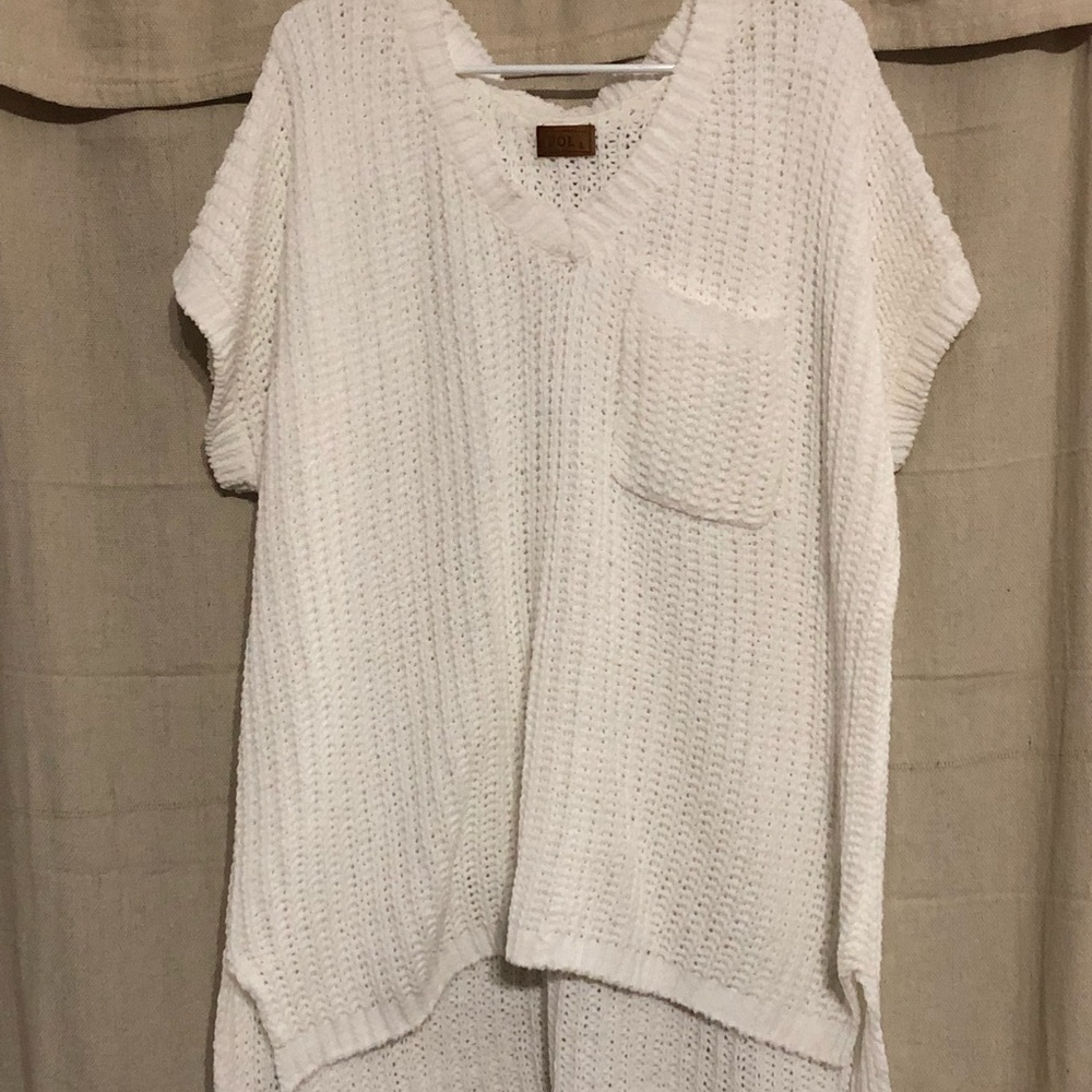 POL HiLo Knit Sweater Top
